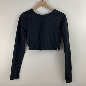 JoyLab Dark Grey Wear-Two-Ways Active Crop Top